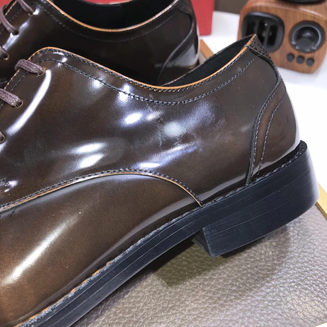 Men's shoes 💰480💰[Ferragamo/Ferragamo] The latest model in the counter, original imported cowhide fabric + sheepskin lining + original luxury metal buckle + original combination outsole, no pressure in comparison 38--44 (custom-made for 45, non-refundable)